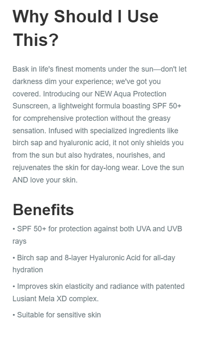 Cocktail Aqua Sun Gel INCELLDERM