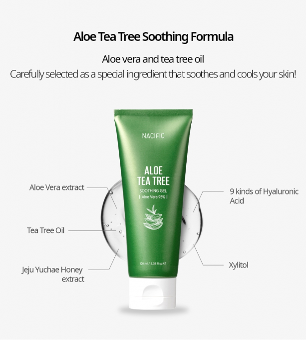 NACIFIC Aloe Tea Tree Soothing Gel (100ml)