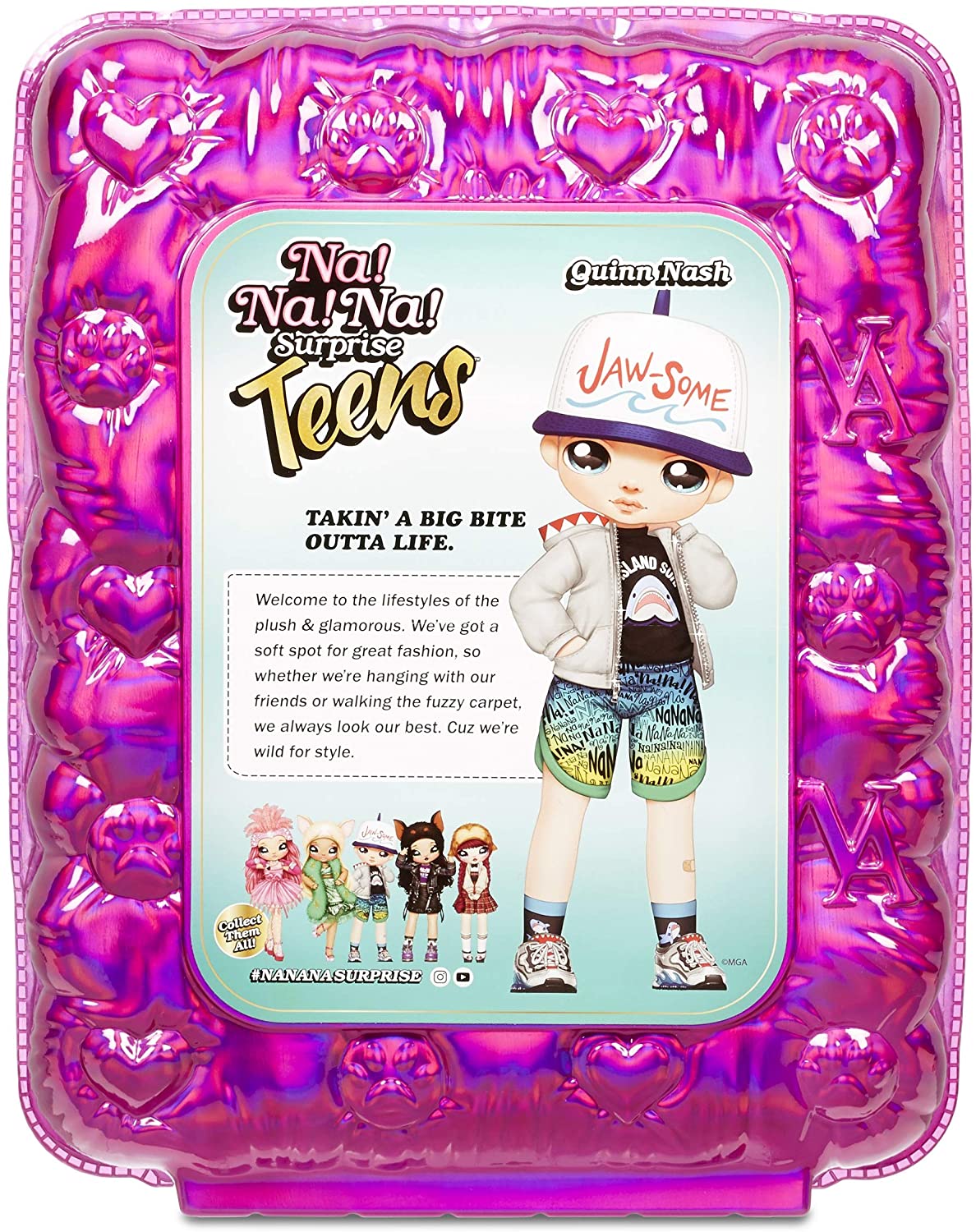 Na! Na! Na! Surprise Teens Fashion Doll – Quinn Nash, 11 Boy Doll, Shark Inspired