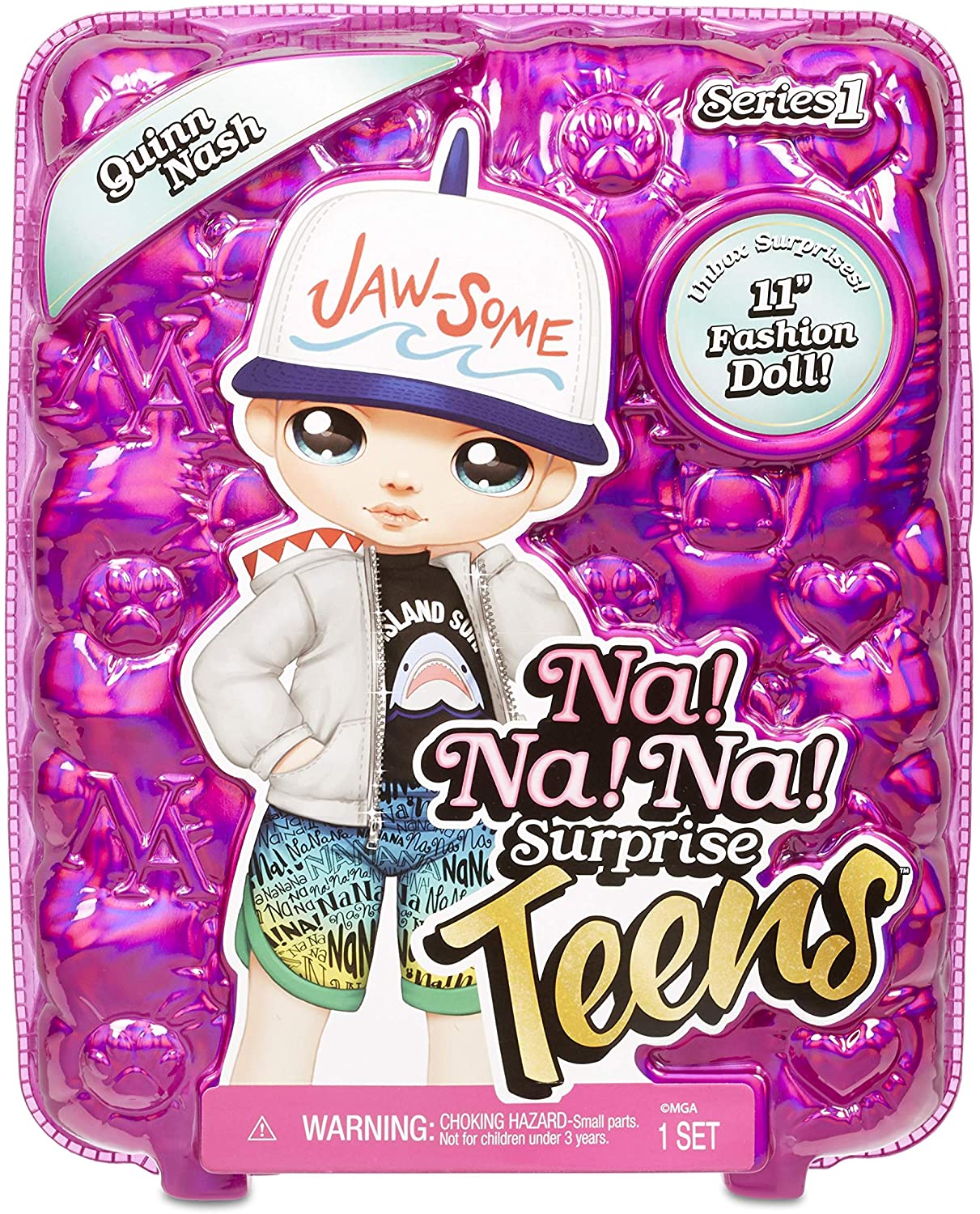 Na! Na! Na! Surprise Teens Fashion Doll – Quinn Nash, 11 Boy Doll, Shark Inspired