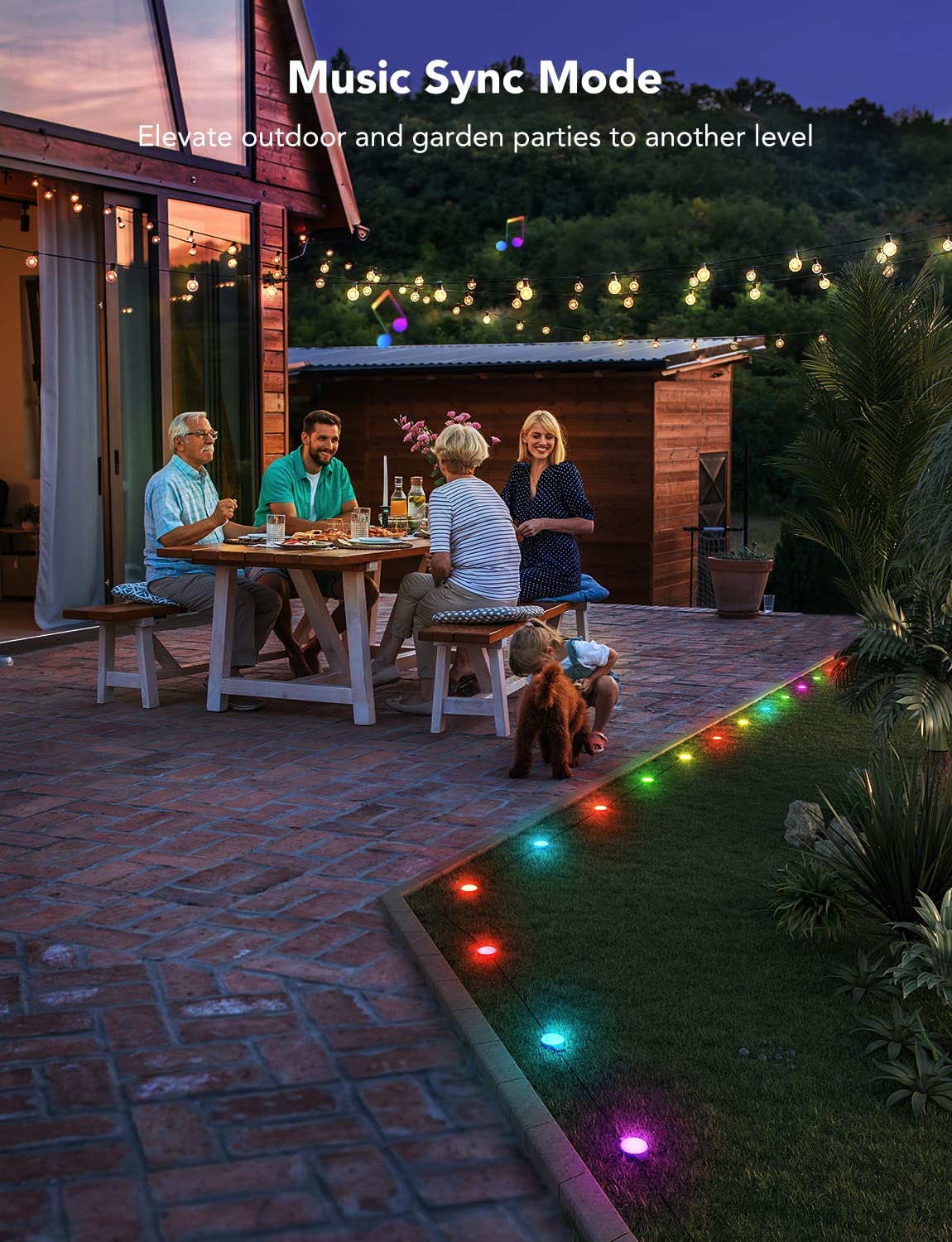 Govee Outdoor Ground Lights, 36ft Multicolor RGBIC Pathway Light