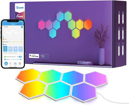 Govee Glide Hexa Light Panels, Smart LED Hexagon Wall Lights