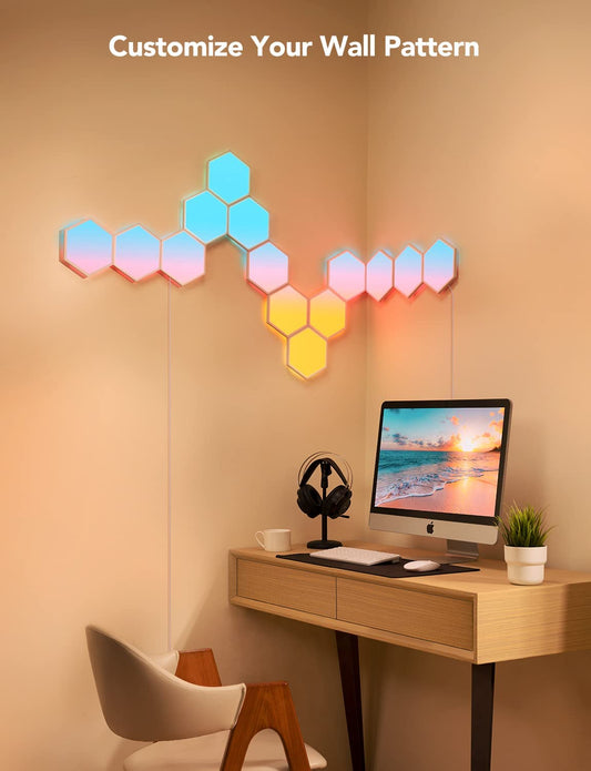 Govee Glide Hexa Light Panels, Smart LED Hexagon Wall Lights