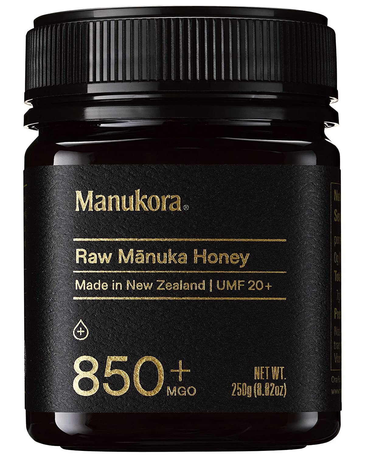 Manukora UMF 20+/MGO 850+ Raw Manuka Honey (250g/8.8oz)