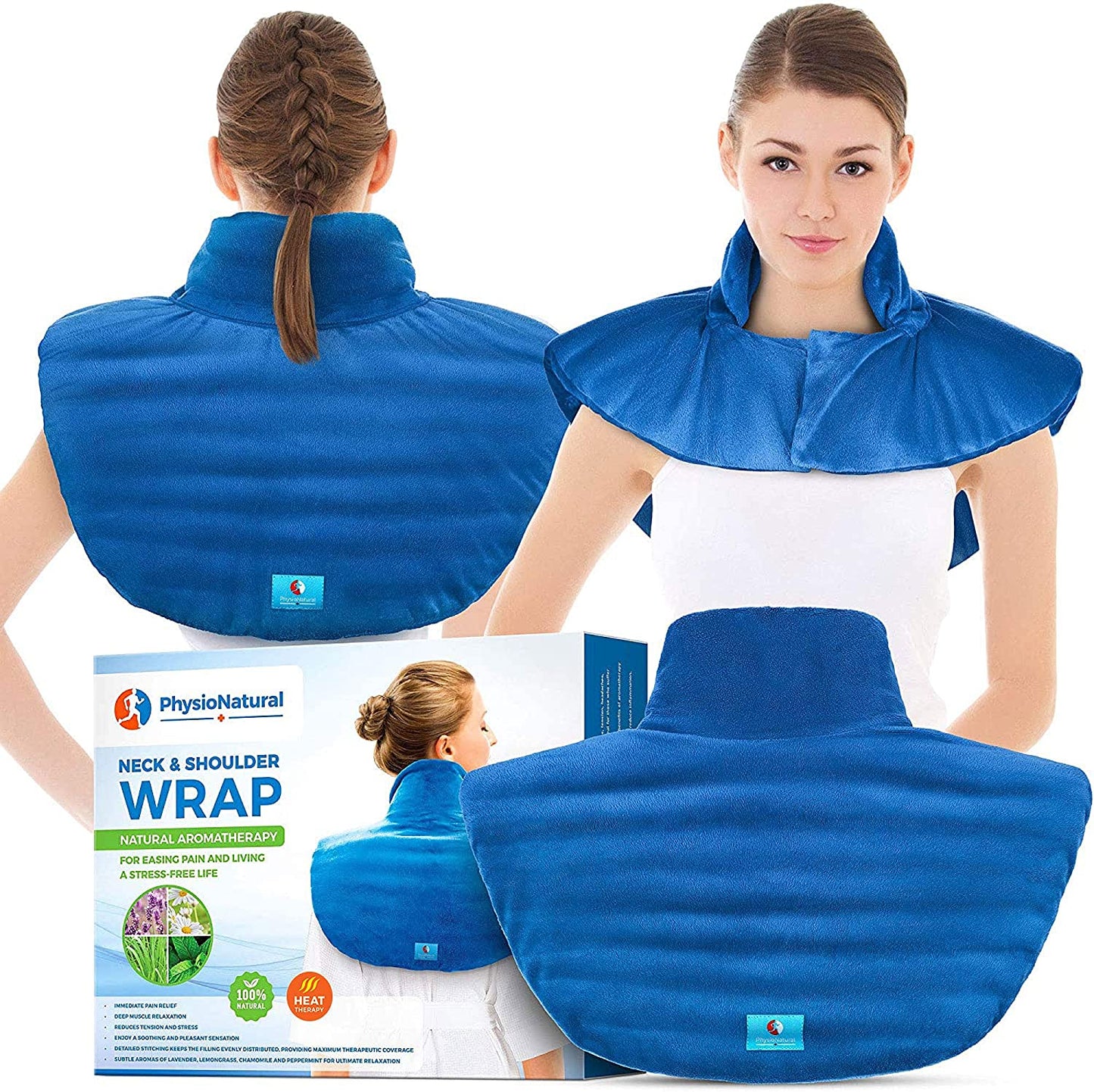 Microwavable Large Neck and Shoulder Wrap – Instant Relief for Muscle Pain