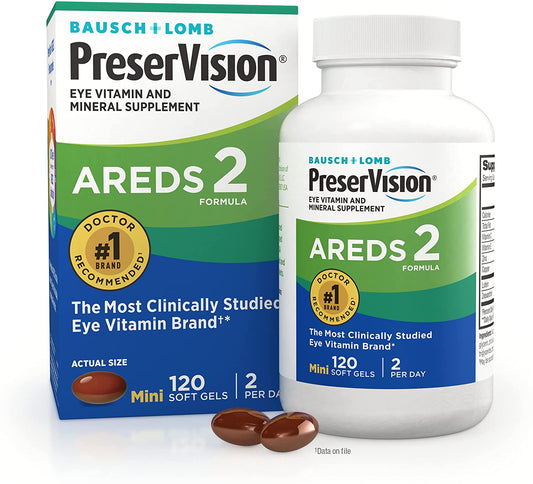 PreserVision AREDS 2 Eye Vitamin & Mineral Supplement 120 Softgels