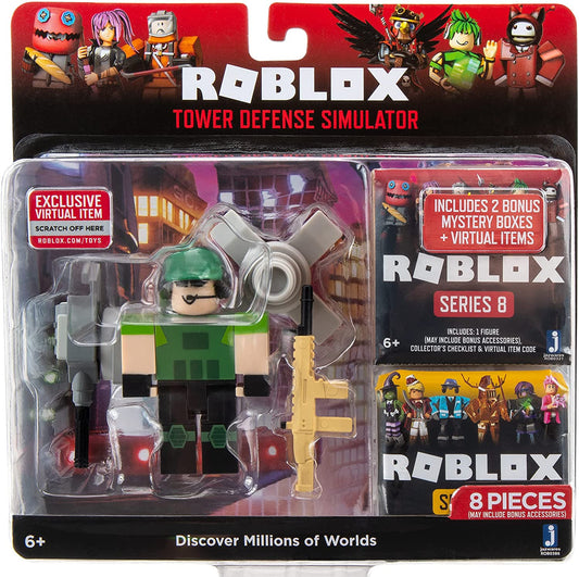 Roblox Action Collection - Tower Defense Simulator + 2 Mystery Figure Bundle