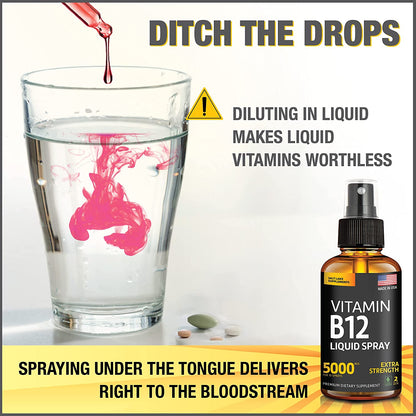 Vitamin B12 Sublingual - Vegan B12 Vitamin Spray
