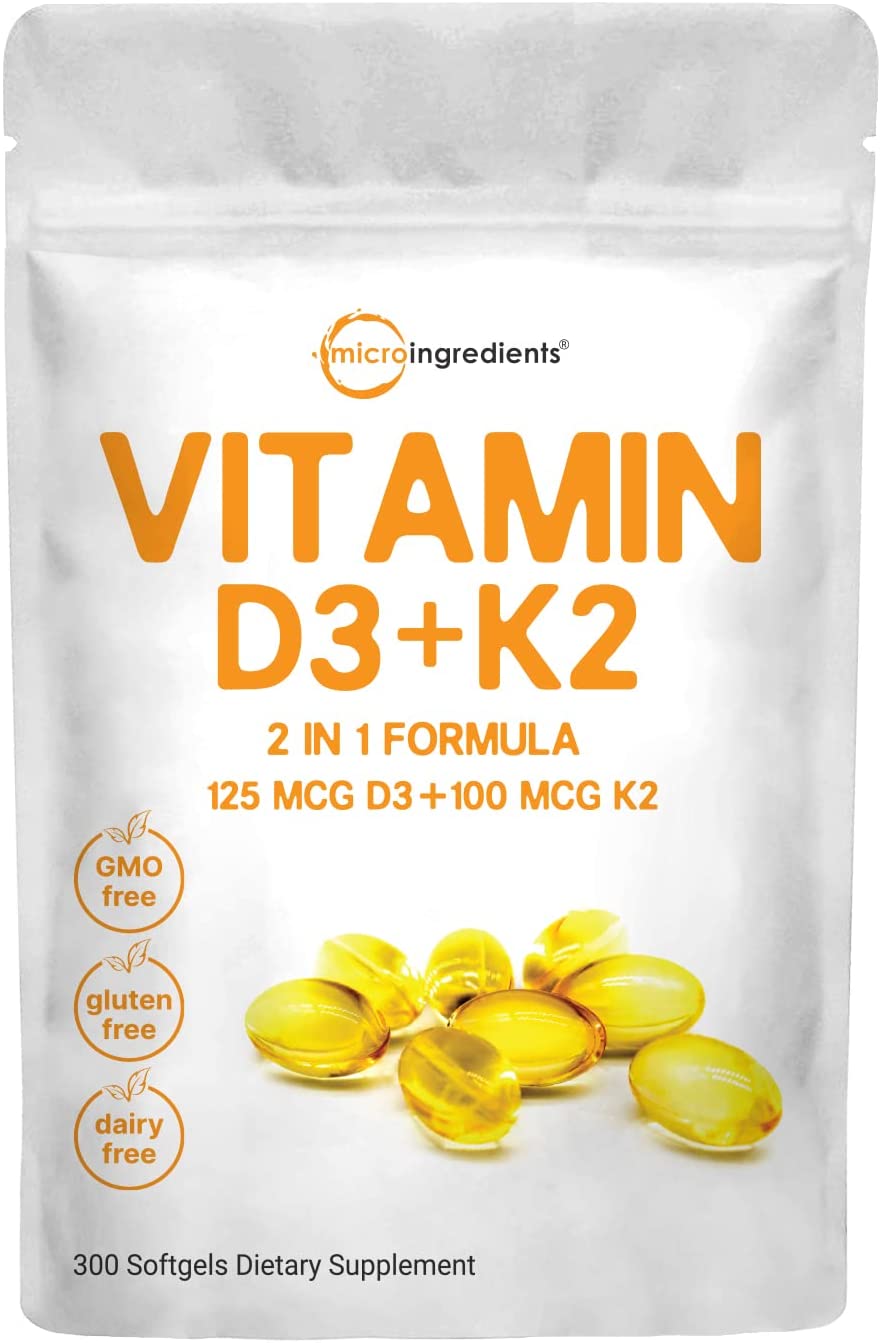 Vitamin D3 5000IU Plus K2 300 Softgels