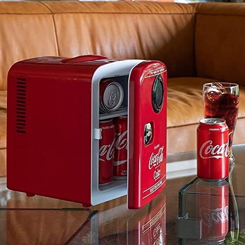 Coca-Cola Mini Portable Fridge with Bluetooth Speaker