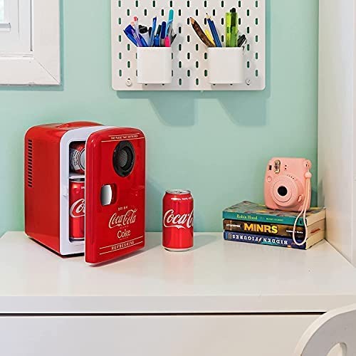 Coca-Cola Mini Portable Fridge with Bluetooth Speaker